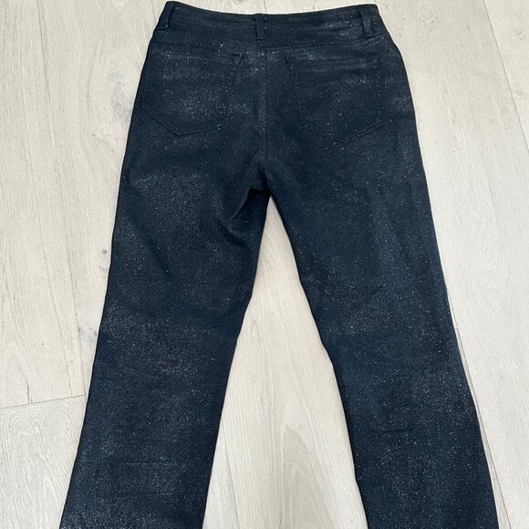 Jones New York Sparkle Denim Jeans Women’s 8 | Dark Wash Lexington Straight Fit - Picture 12 of 13